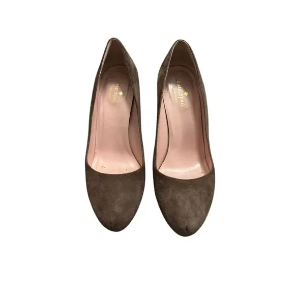 Kate Spade NY Women's Suede Platform Pumps Brown Size 8 - Picture 3 of 9